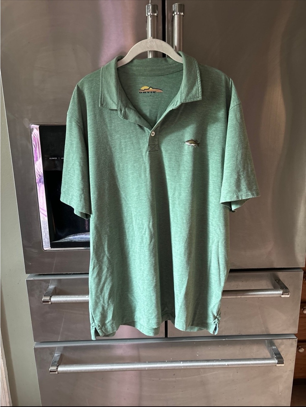 Orvis Heathered Mint Green Polo Shirt